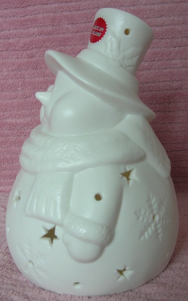ArtMinds DIY Pre-Lit Ceramic Snowman Decor Ready to Paint NEW
