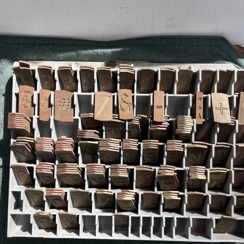 Engraver Brass Font and Number Sett 210 Patch