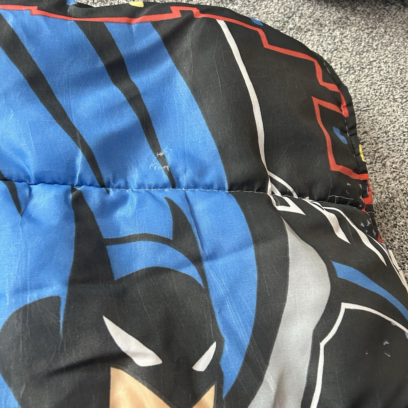 Vintage Batman Sleeping Bag DC Comics 1992 Youth Size Blanket 55x27