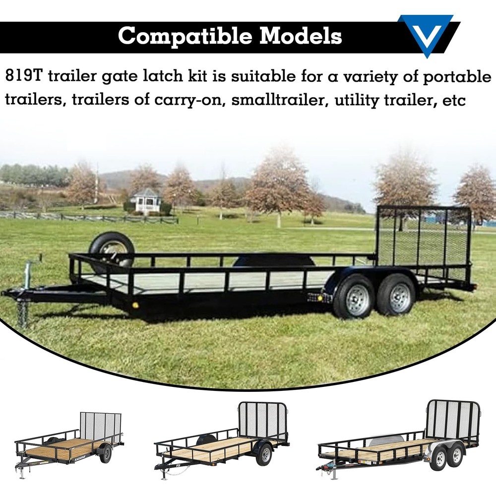 819T Trailer Gate Spring Latch Kit, Utility Accessories, Trailer...