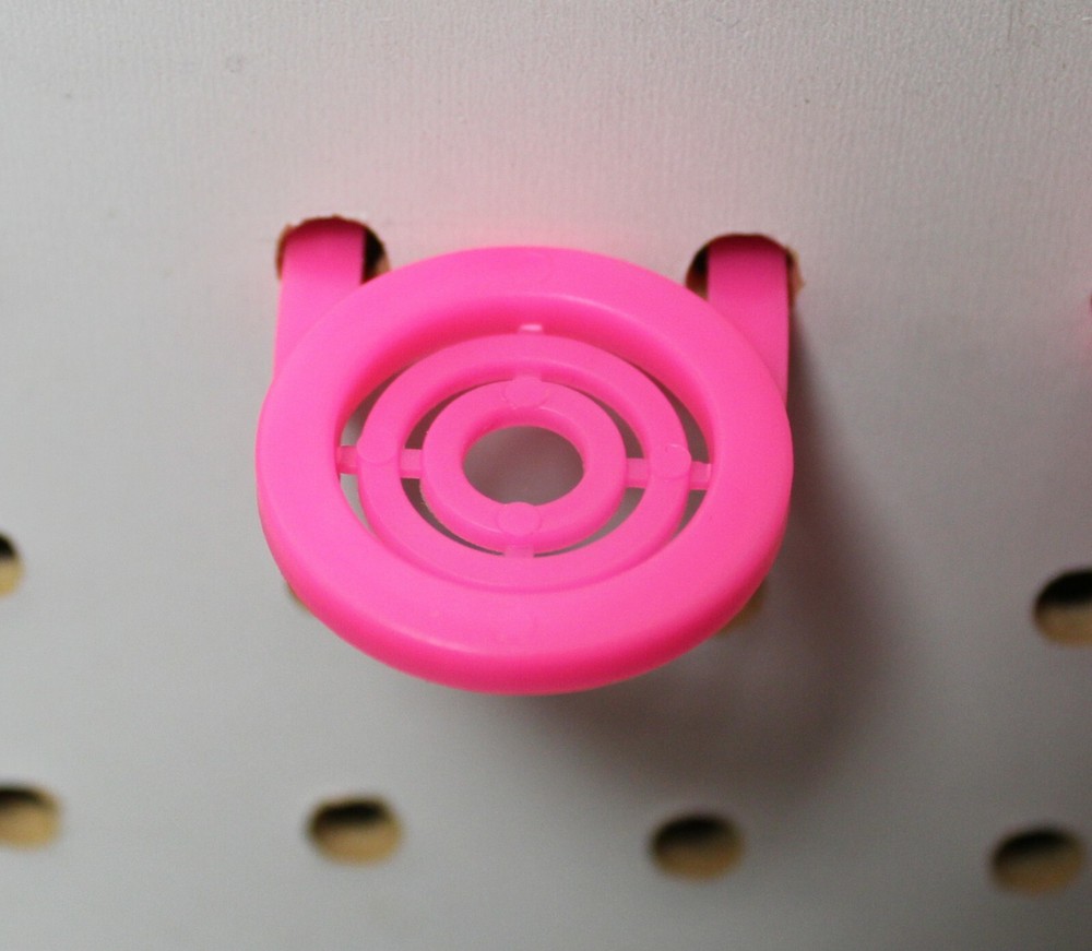 Florescent Pink Plastic Pegboard Multi-Purpose Tool Holder PEGBOARD NOT INCLUDED