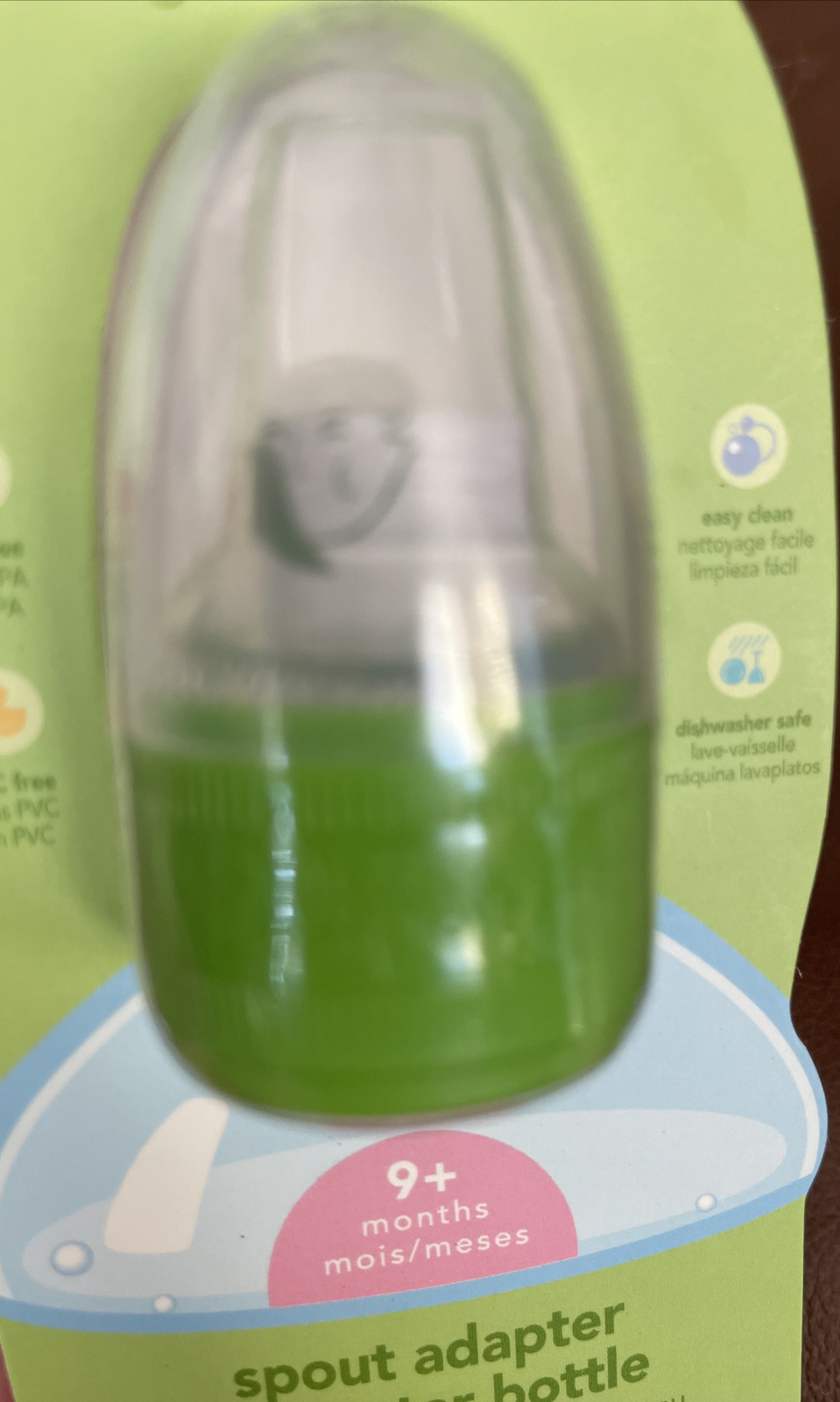 Green Sprouts Spill Proof Spout Sippy Cup Water Bottle Cap Adapter New