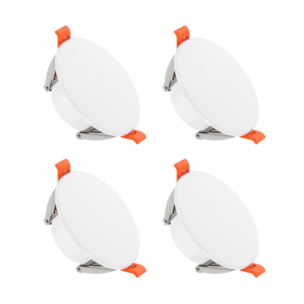 4Pack 3.7" Spring Ceiling Cover Plate Suitable for 2.2-3.4 " Round Hole, White