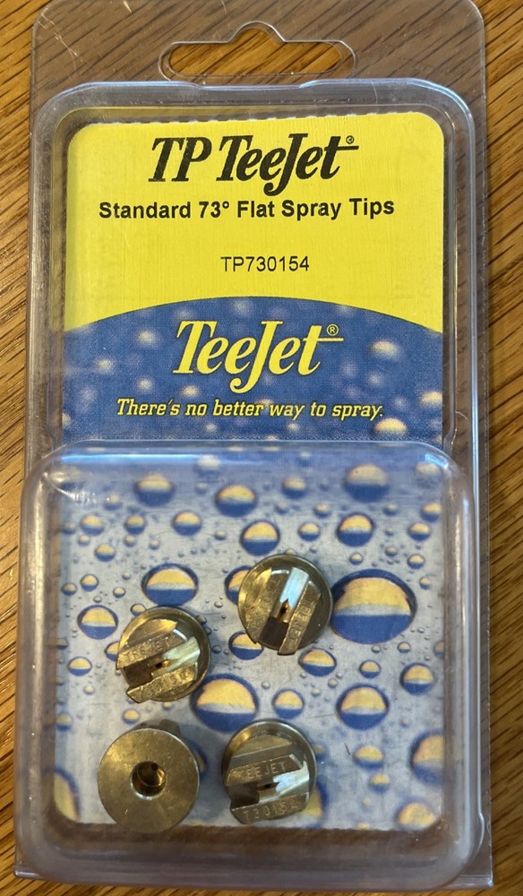 TP TeeJet TP730154 BRASS Standard 73° Flat Spray Tip Nozzle 4-Pack