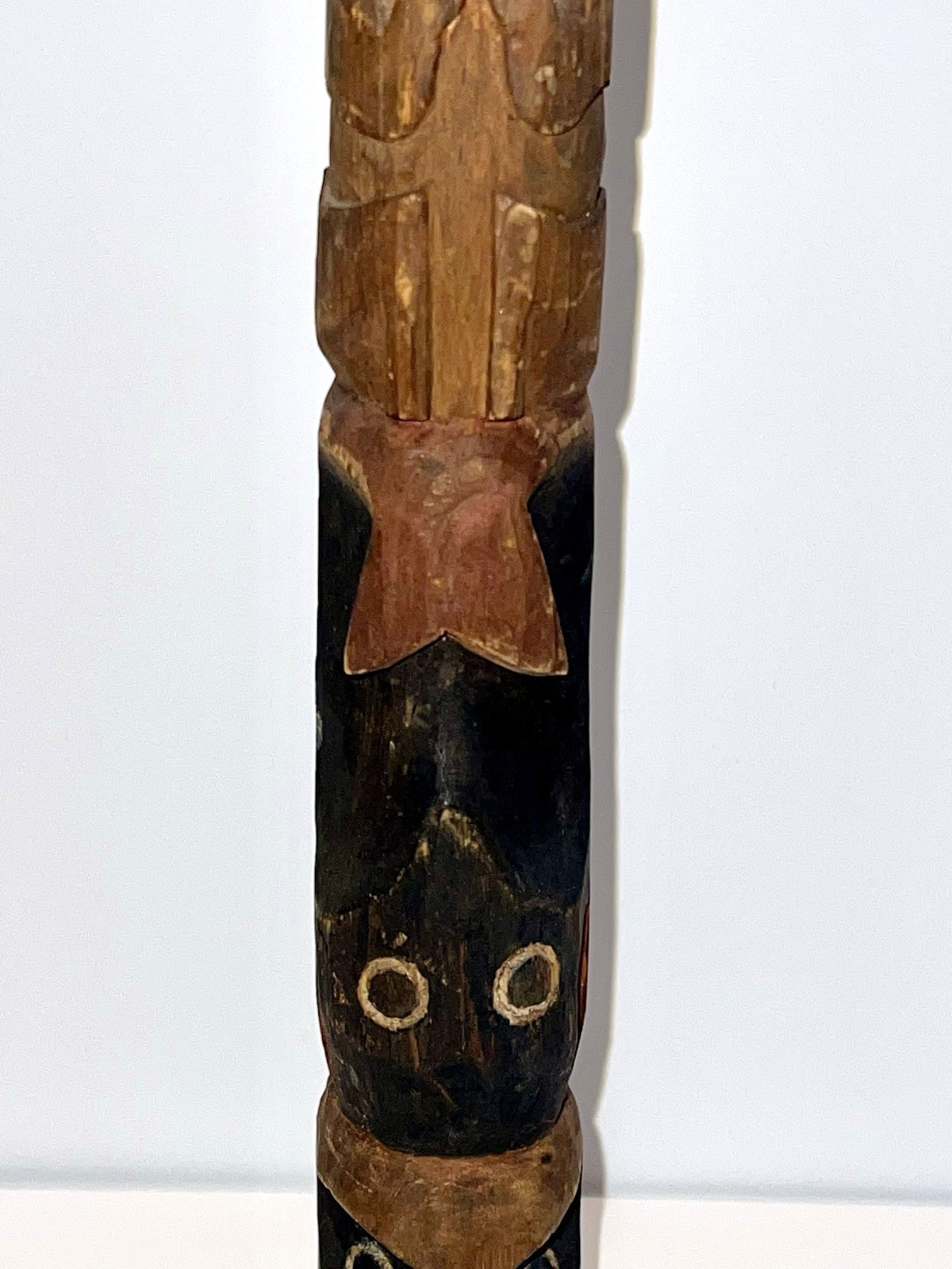 Native American Indian Pacific Northwest Coast Wood Cavred Totem; 13 1/2" Tall