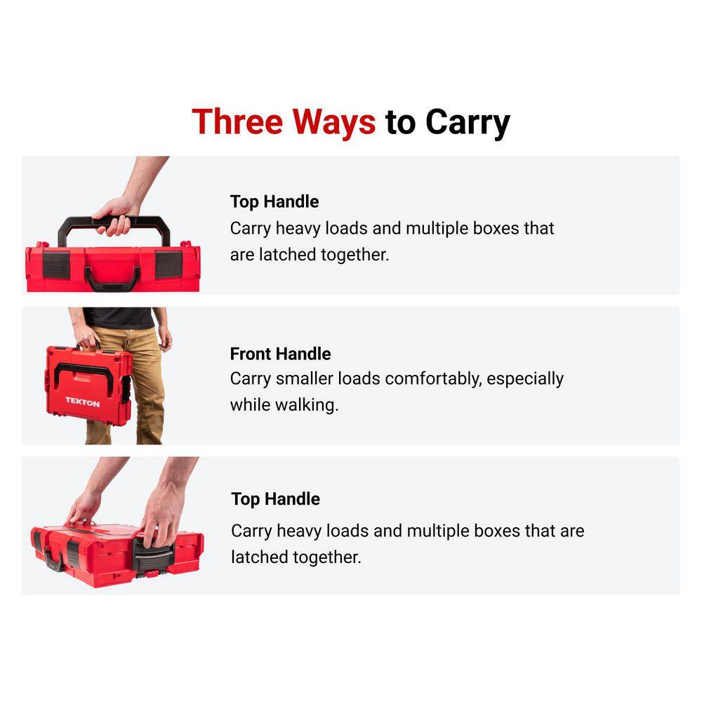 Shallow Stacking Tool Box (L-BOXX 1) with 8-Piece Organizer Bin Set (Variant B)