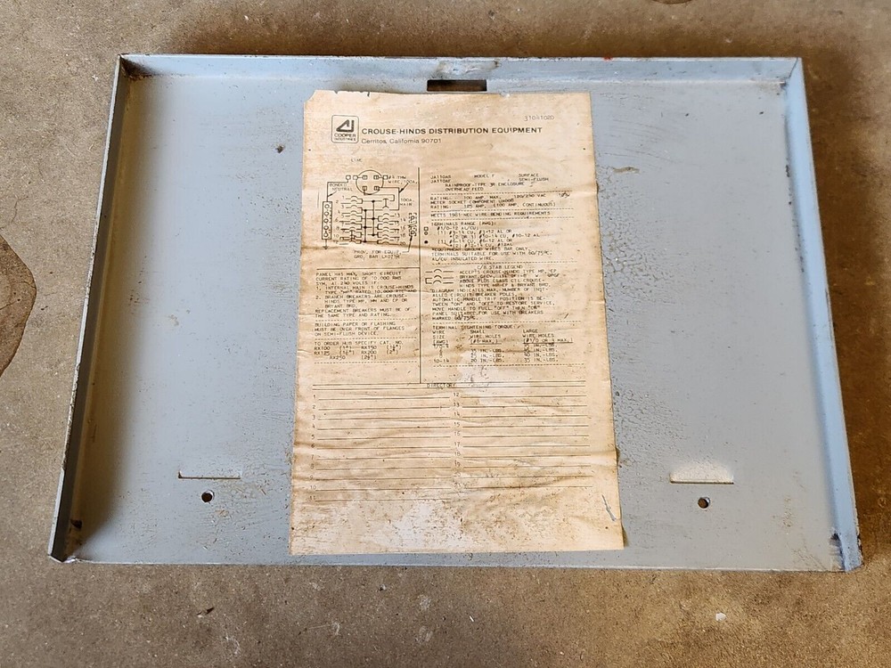 Crouse Hinds JA110AS JA110AF Hinges