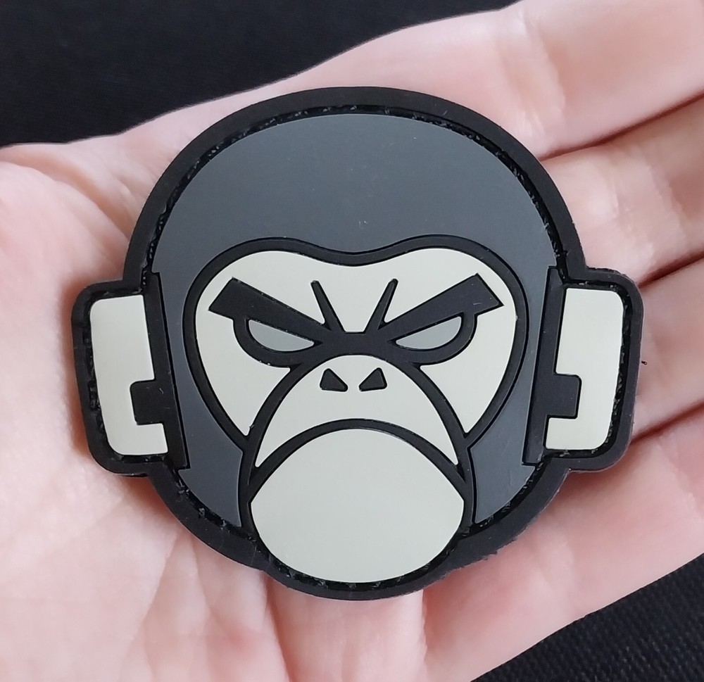 Official MIL-SPEC MONKEY - MONKEY HEAD 3D PVC Morale Hook Patch URBAN SWAT