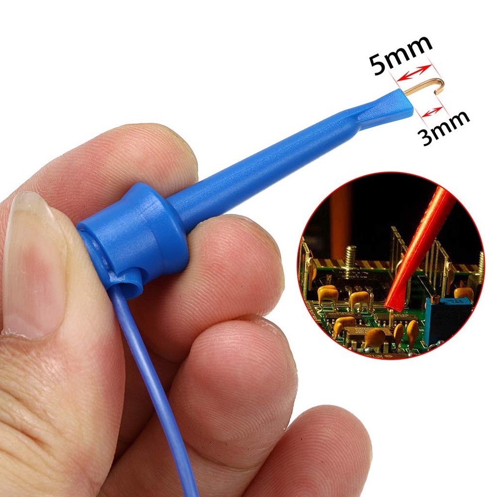 Sumnacon 10 Pcs Multimeter Electrical Test Dual Lead Hook Clips - 10