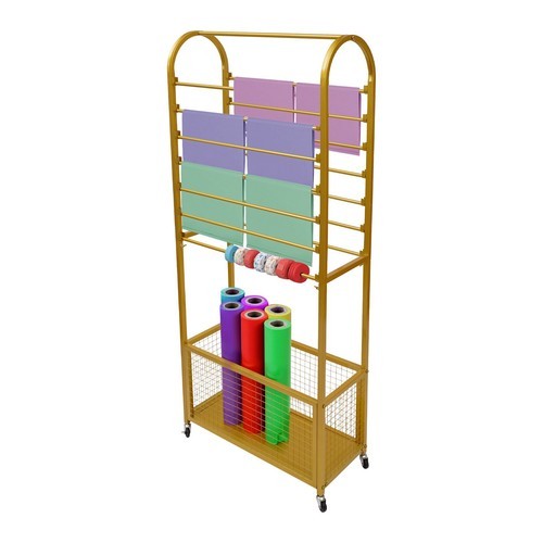 Premium Ribbon Storage Rack with Adjustable Rods & Wheels for Easy Organization