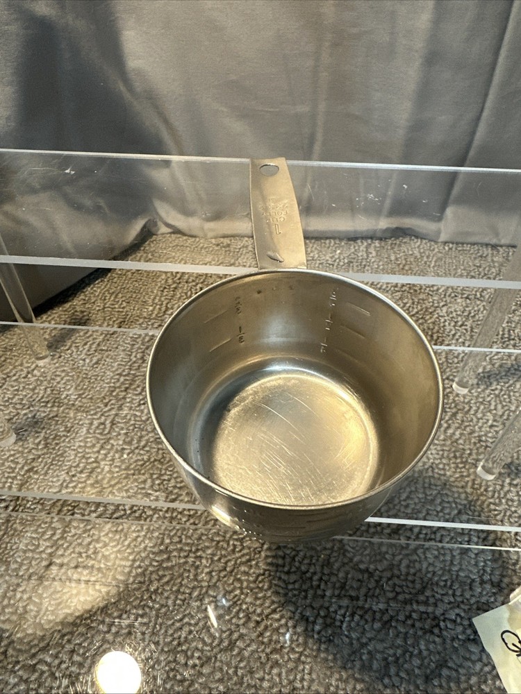Vintage Foley Script Stainless 1 Cup Measuring Replacement Kitchen USA