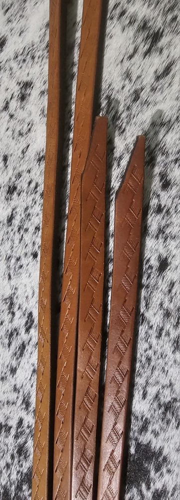 Hand Tooled Leather Split Reins