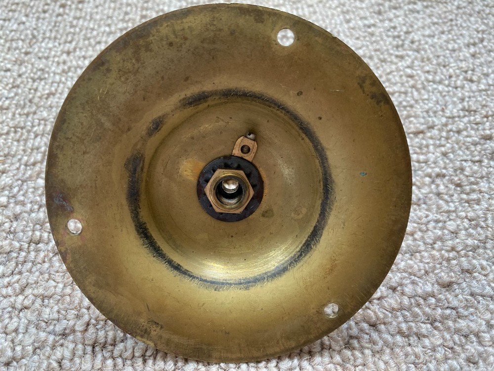old brass ceiling rose with hook