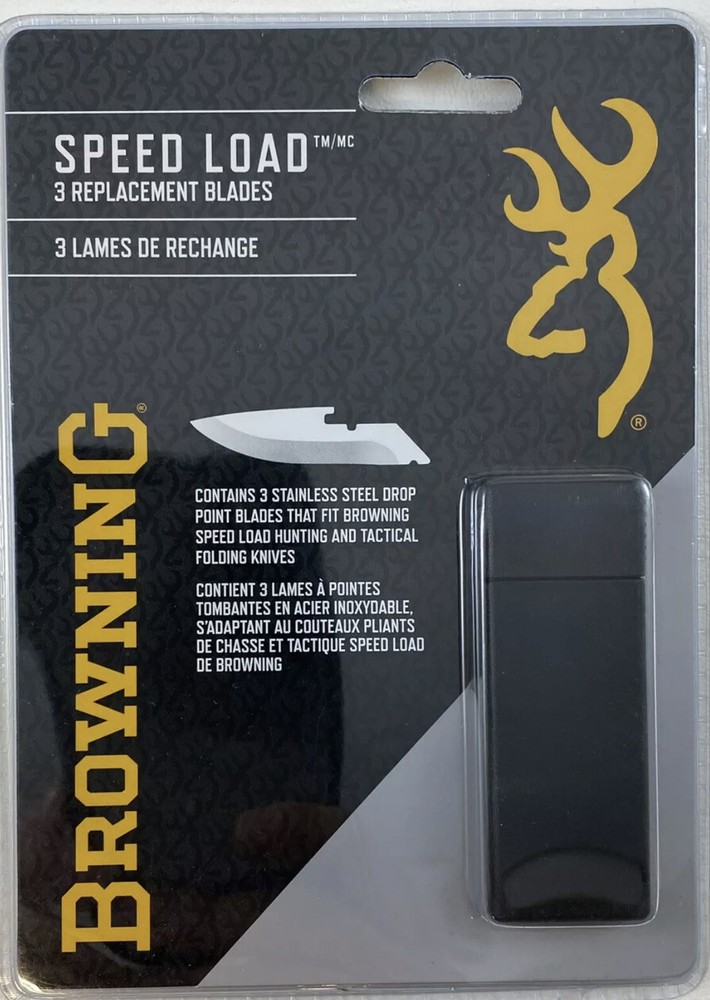 Browning 0115D Drop Point Speed Load Replacement Blades (1ea 3 Pack)