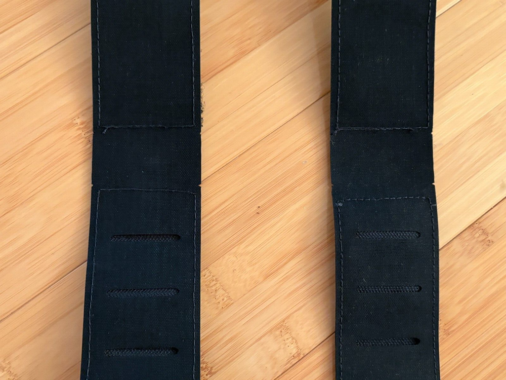 PROTECH Tactical Shoulder Strap Pair Black Laser Cut Molle Webbing 26X2 Inch