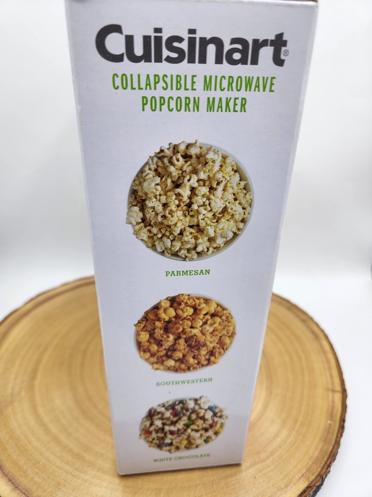 Cuisinart Collapsible Microwave Popcorn Maker Red 10 Cup Capacity NIB
