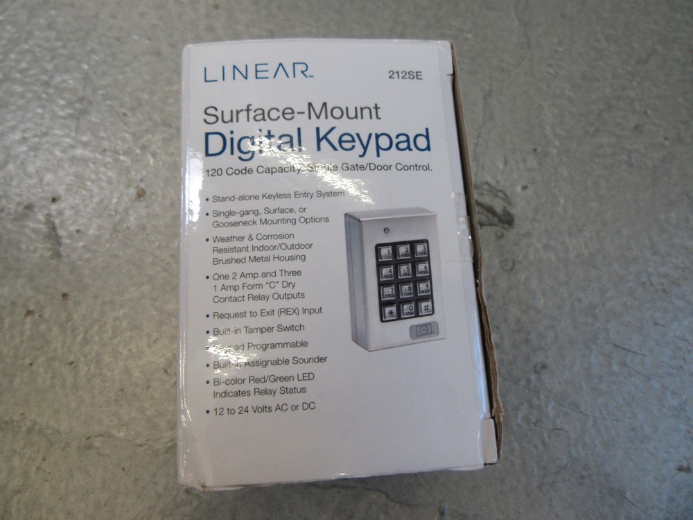 Linear 212SE Weatherproof Indoor/Outdoor Numeric Security Keypad (Silver)