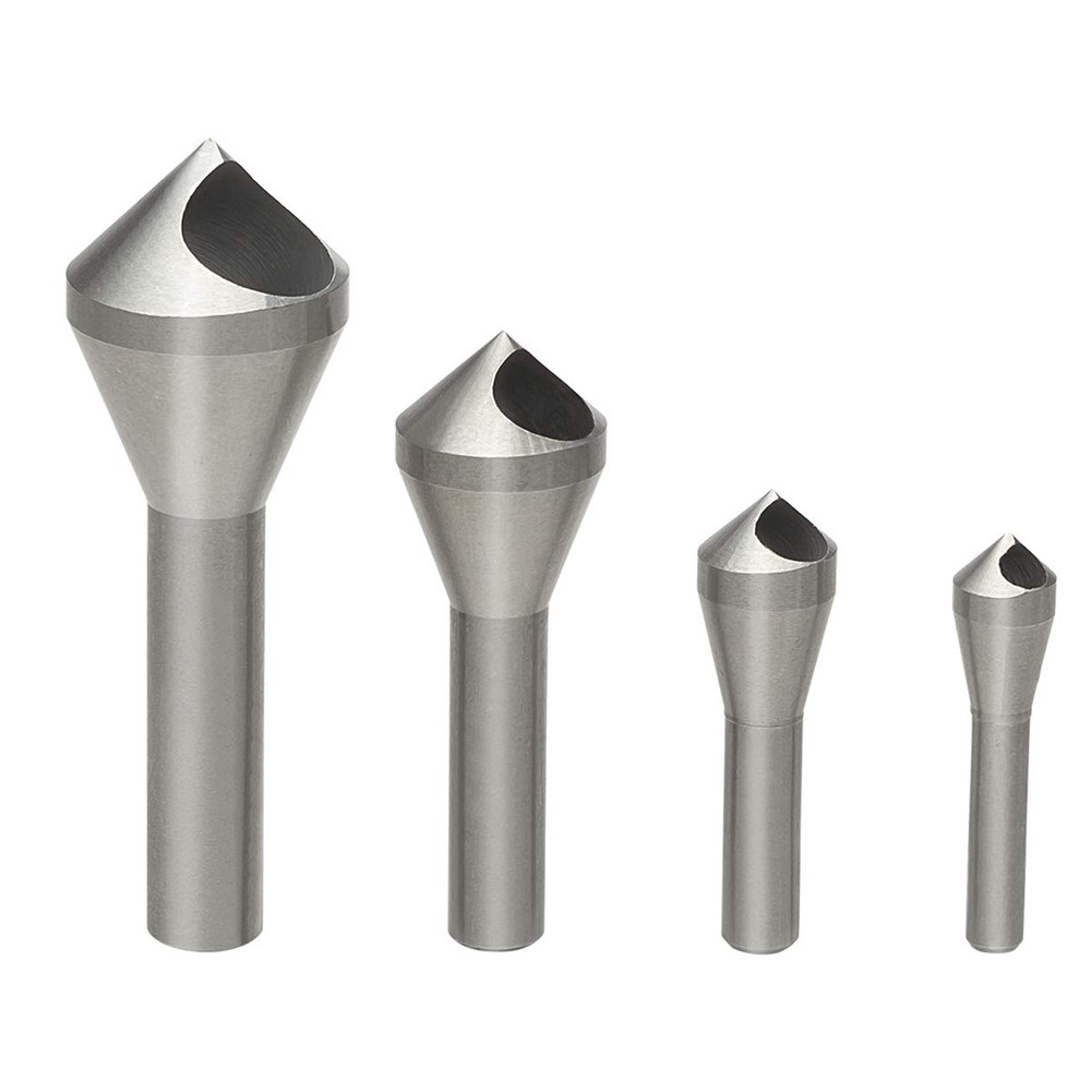 4Pcs Countersink Chamfer Tool HSS(4241) Deburring Tool Set Metal Wood Drill Bits