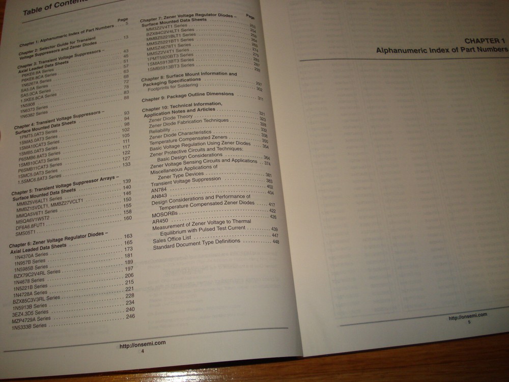 ON Semiconductor TVS/Zener Data Databook, May 2001