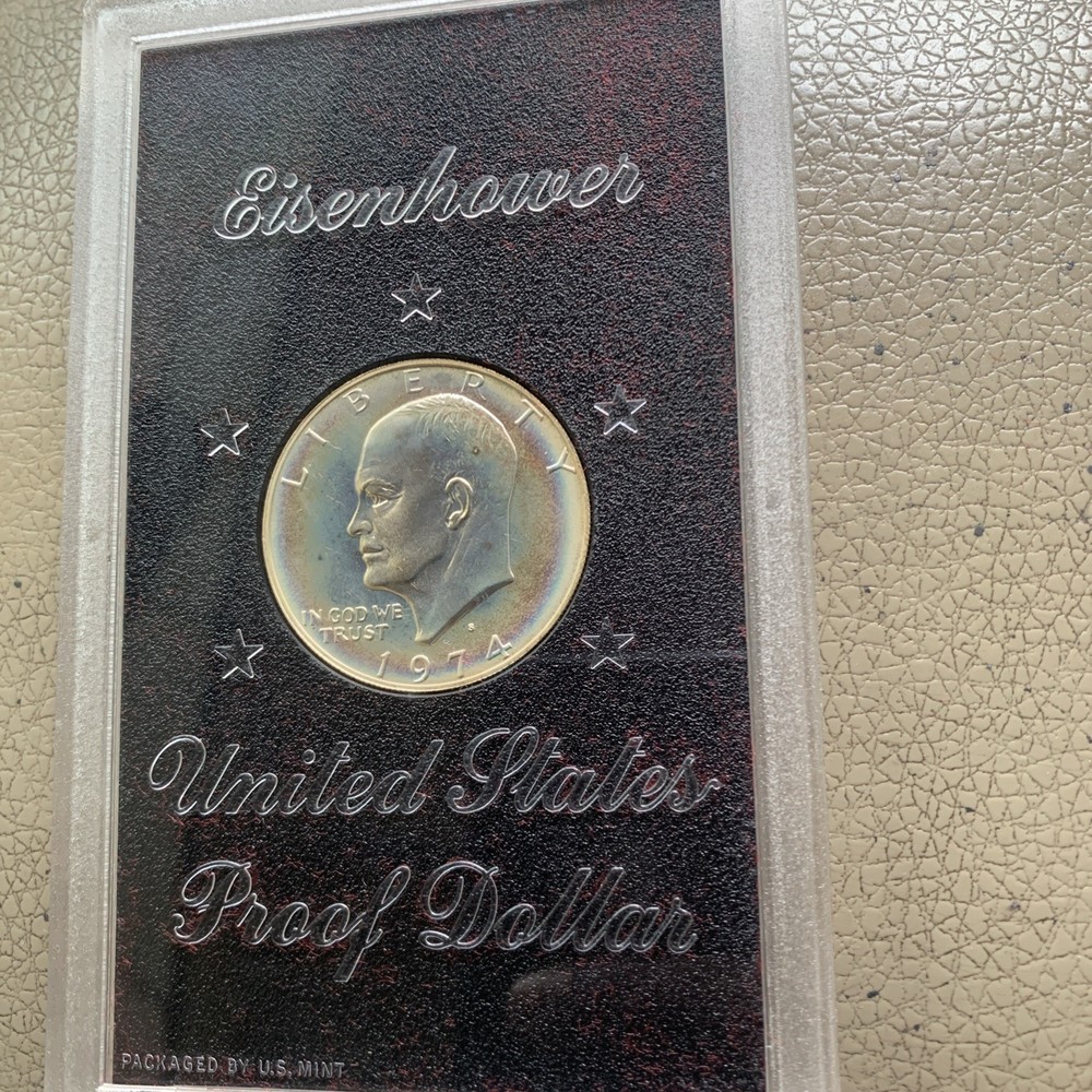 1974-S Silver Eisenhower Dollar Proof Sealed Nice Toned 🔥🔥