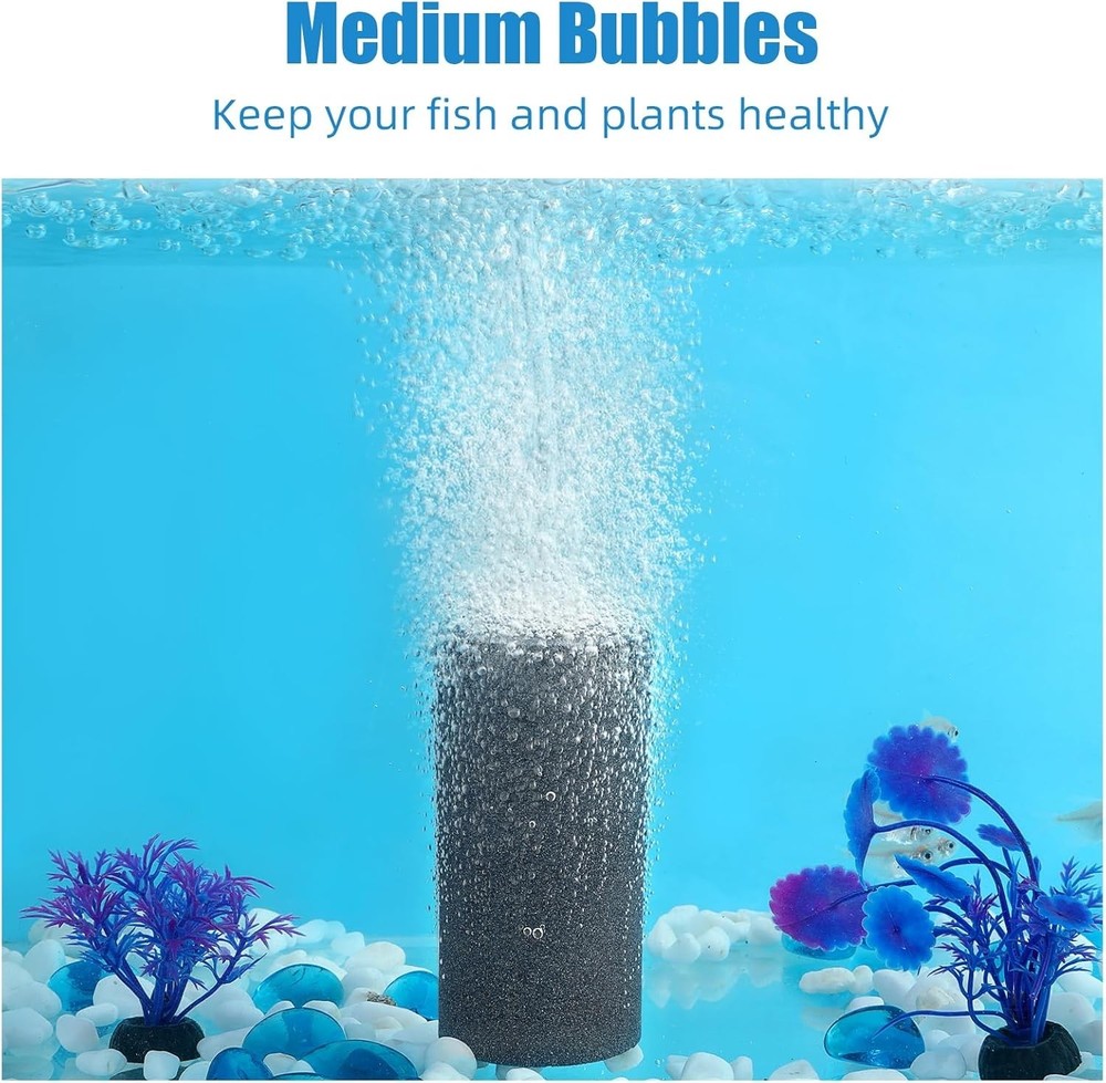 Efficient 4x2 Inch Large Air Stones - 2 Pack Bubble Diffusers for Optimal Growth