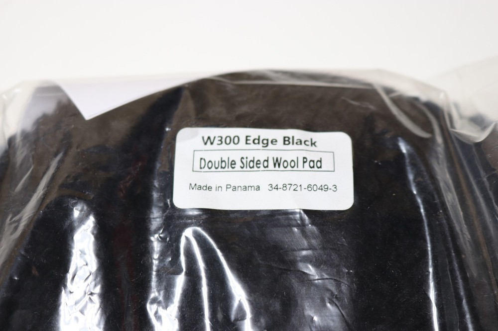 Presta W300 Edge Black Double Sided Wool Pad Hook & Loop 9" Diameter