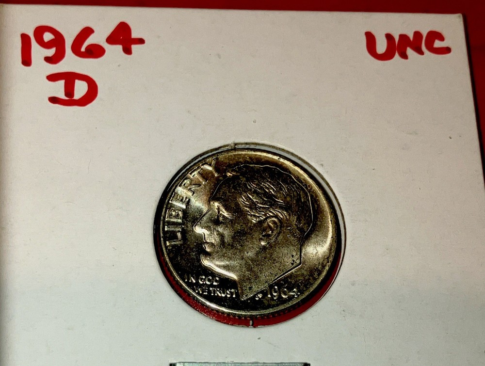 1964 D Roosevelt Dime • 90% Silver •#C02