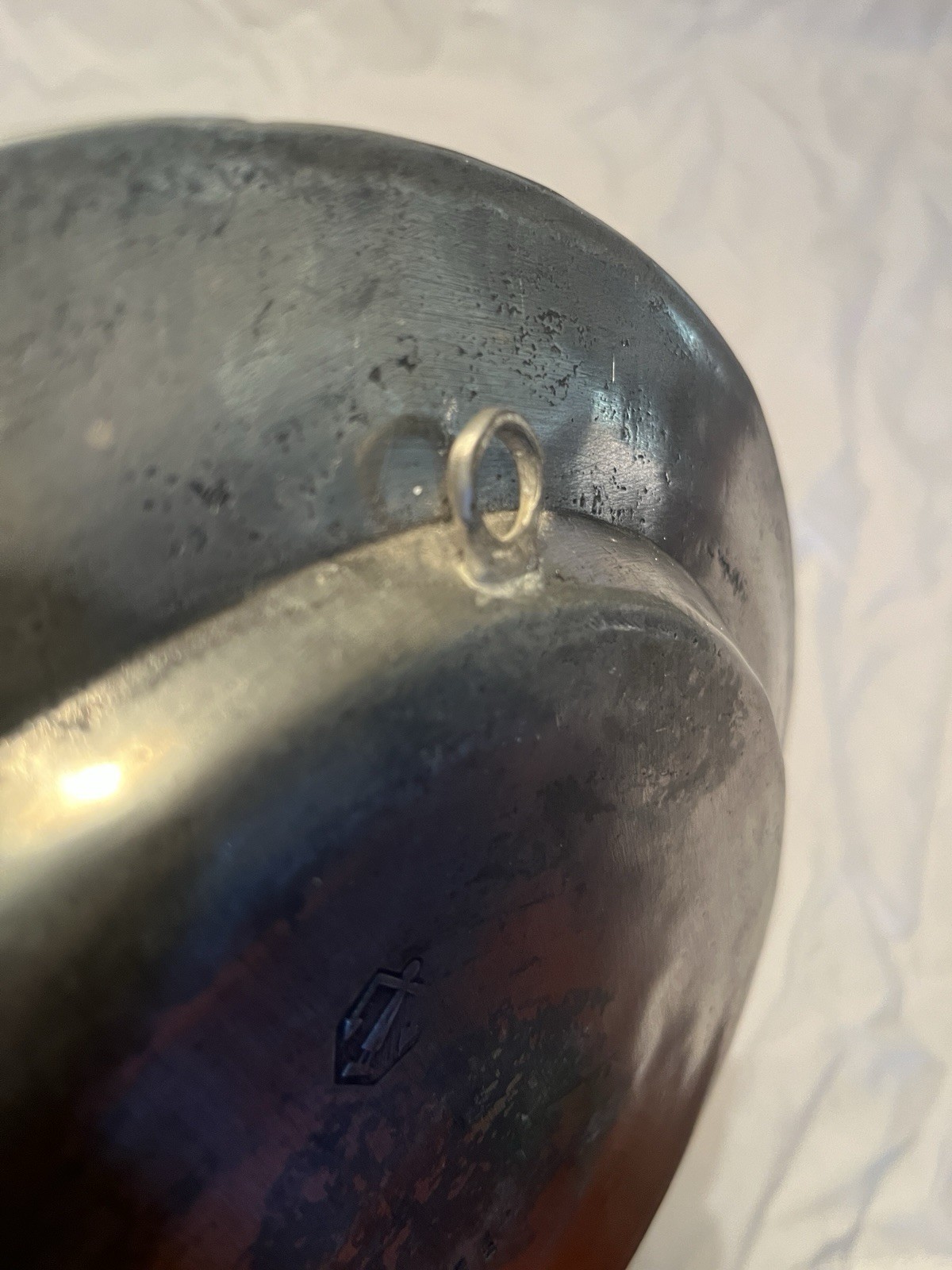 Large Pewter Plate Charger Dated 1670 - Marked/Stamped Handmade