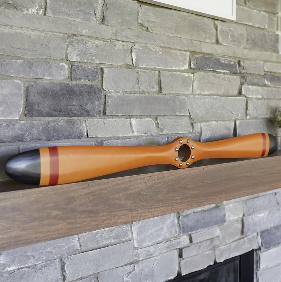 Wood Airplane Propeller Vintage Wooden Model Aviation Wall Home Decor Deco 46x4