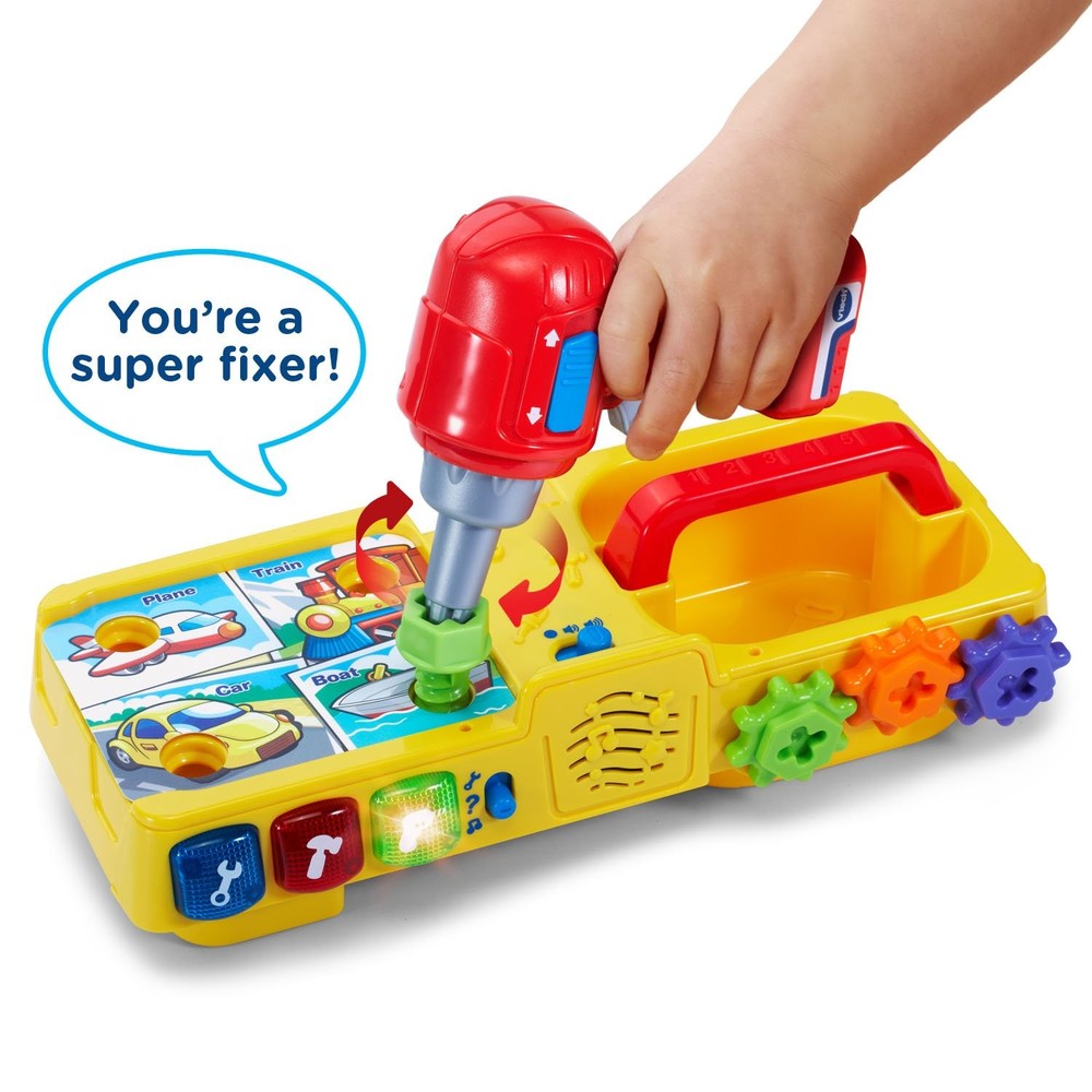 VTech Drill and Learn Toolbox 12.6" x 5.7" x 4.9", Multicolor