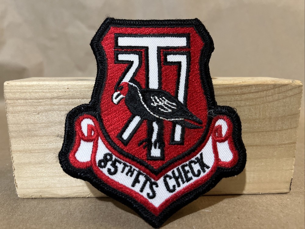 USAF 85th FTS Check Iron on Sew on Patch