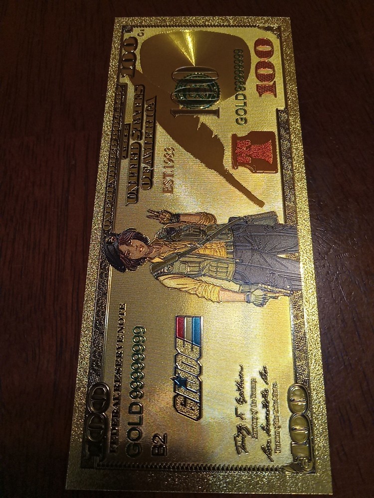 G.I. Joe 24k Gold Foil Note