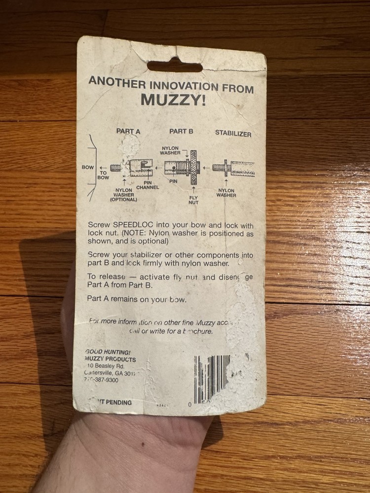 Muzzy Black Speed Loc Quick Release Adapter 400-B