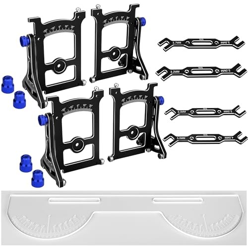 Multi-Functional 1/10 RC On Road Cars Alignment Tool - Camber, Toe, Slip Angle