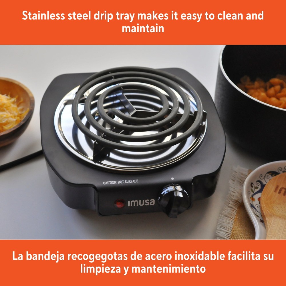 IMUSA Single Electric Burner, Black