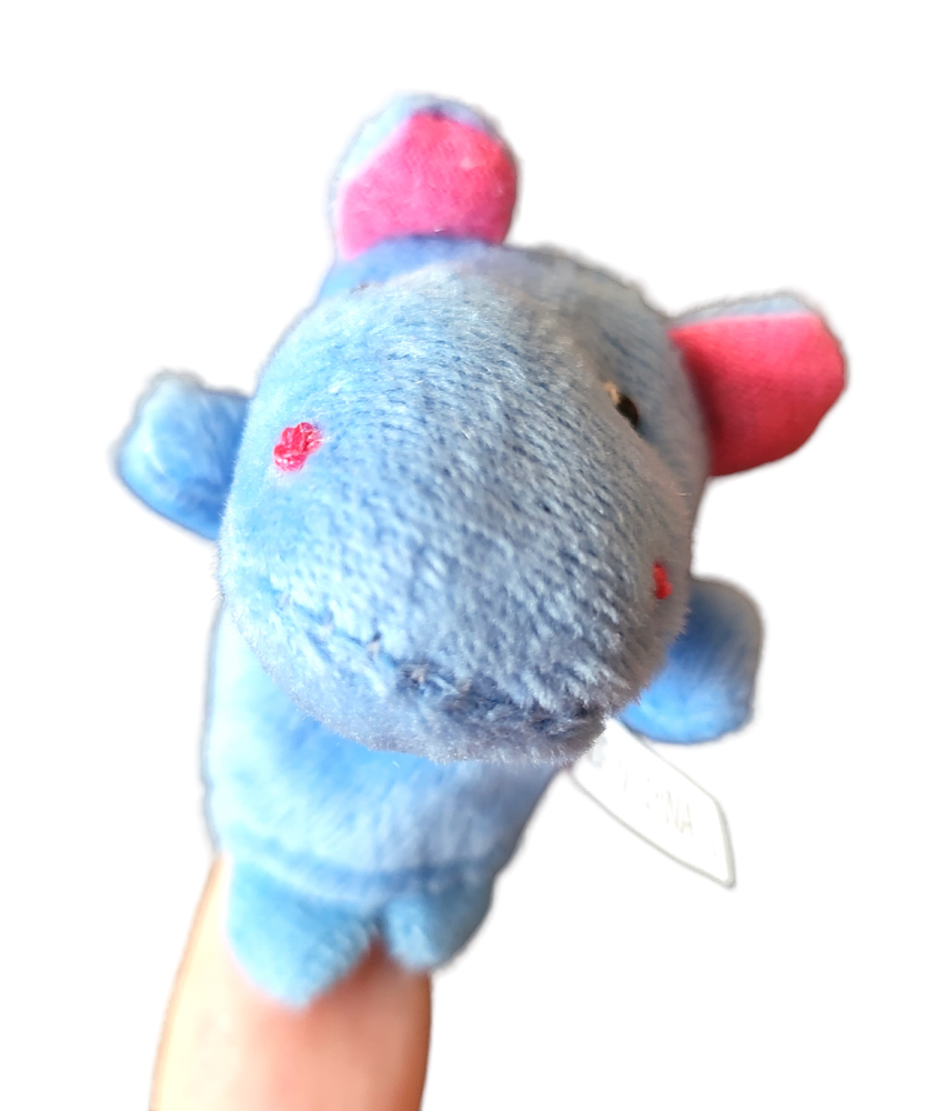 Plush Animal Finger Puppet - New - Hippo