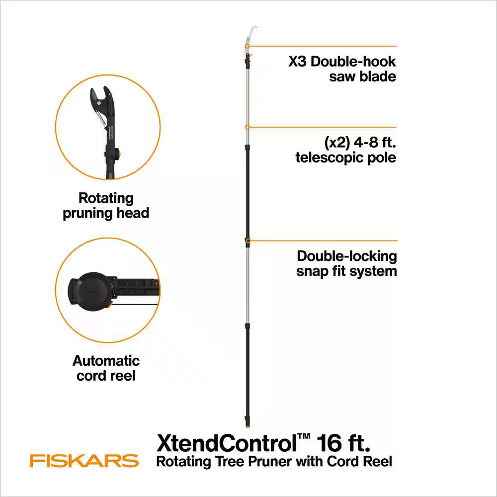 Xtend Control 15 In. X3 Saw Blade 16 Ft. Interchangeable Tree Pruner