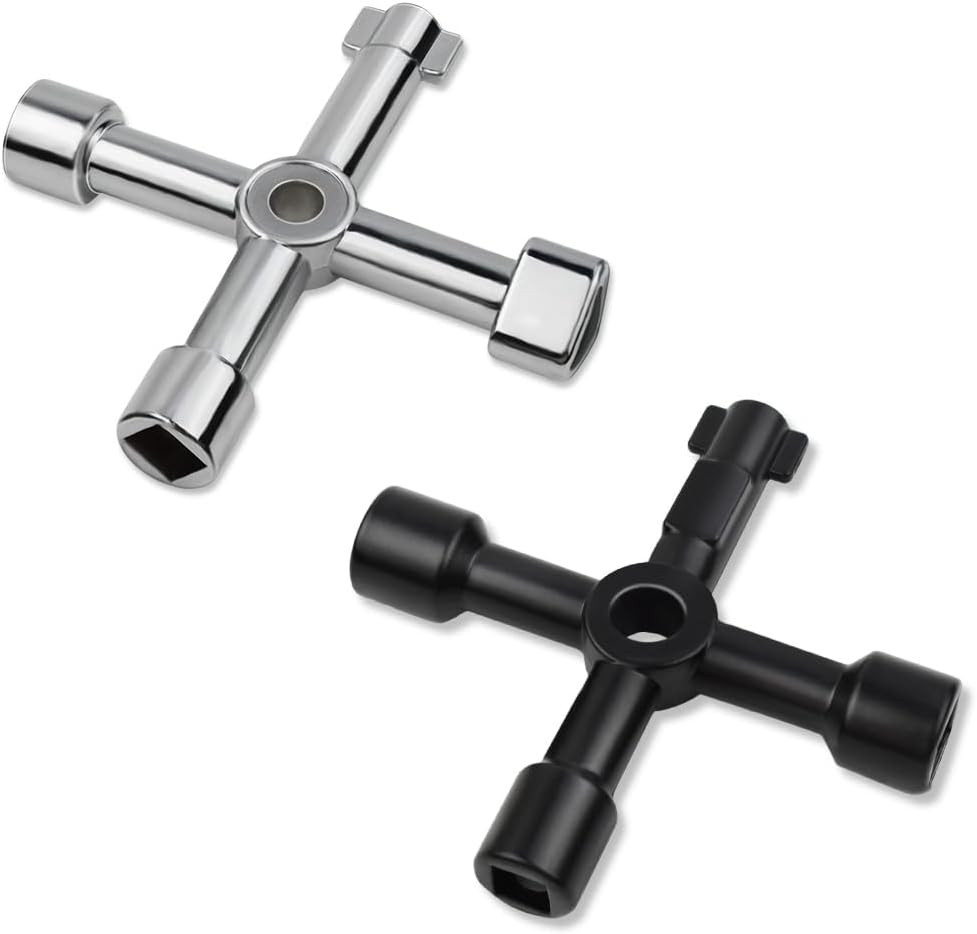 Multi-Functional Triangle Sillcock Key Wrench Tool - 2 Pack