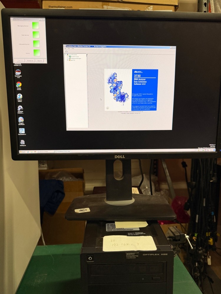 ABI 3730XL DNA sequencer 96 capillary, Solid laser, Made in 2002, Working good