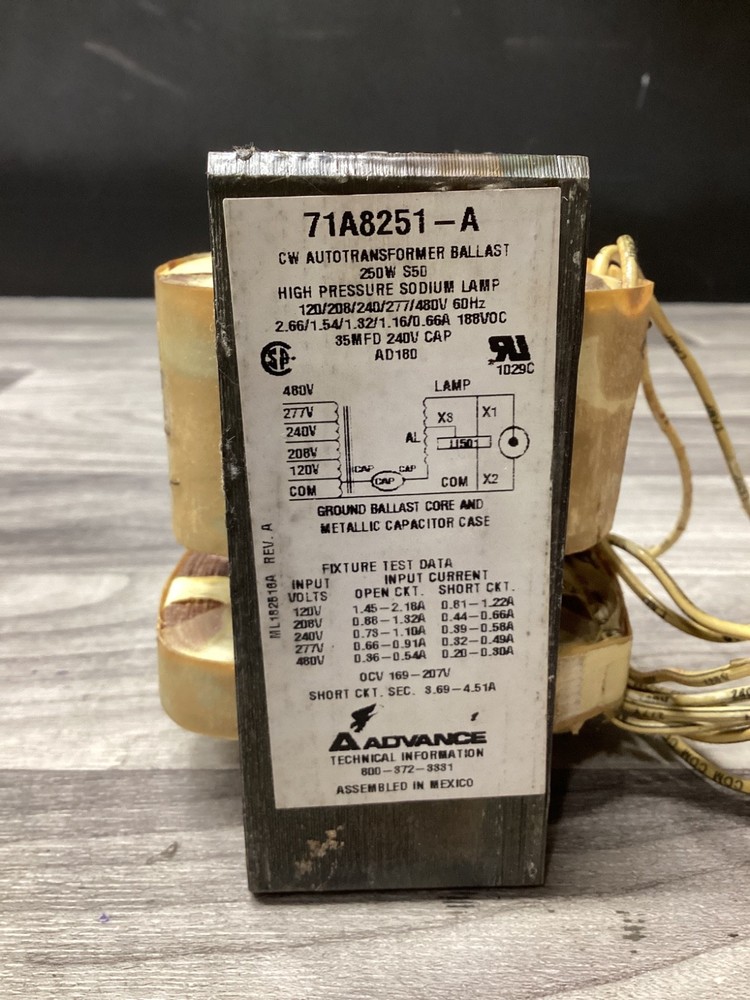 ADVANCE, 71A8251-A CW AUTO TRANSFORMER #130B110PR3