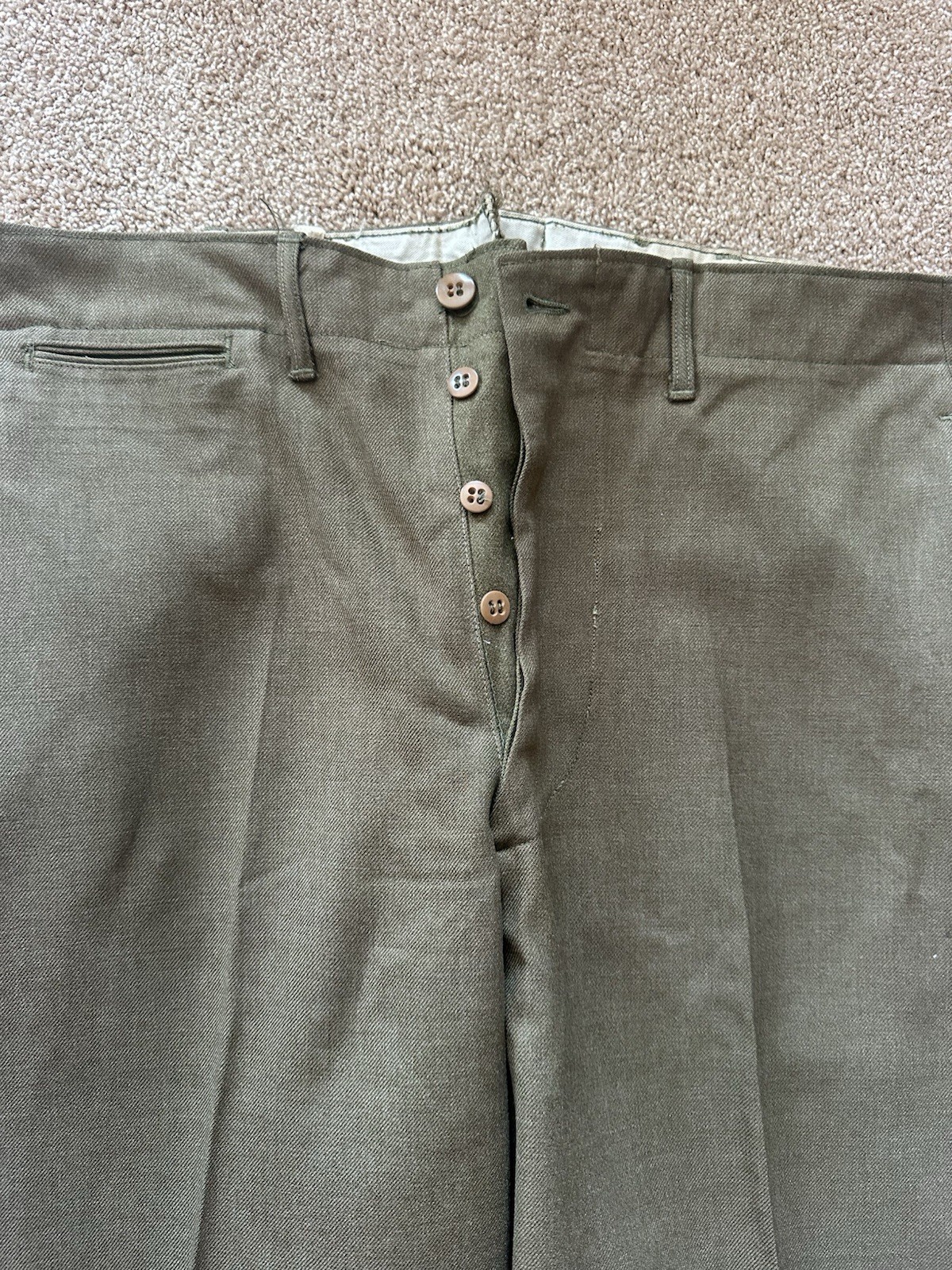 US Army World War II Model 1939 Class A Uniform Blouse, Trousers, Cap