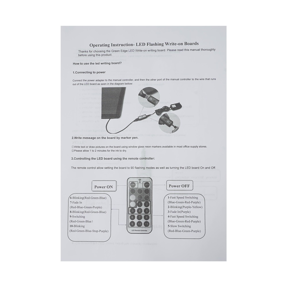 LED Message Writing Board Menu Board for Bar Restaurant with Remote Control