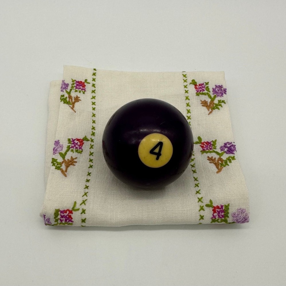 Vintage Billiard Ball Pool 4 Solid Purple Replacement Table Game Man Cave Decor