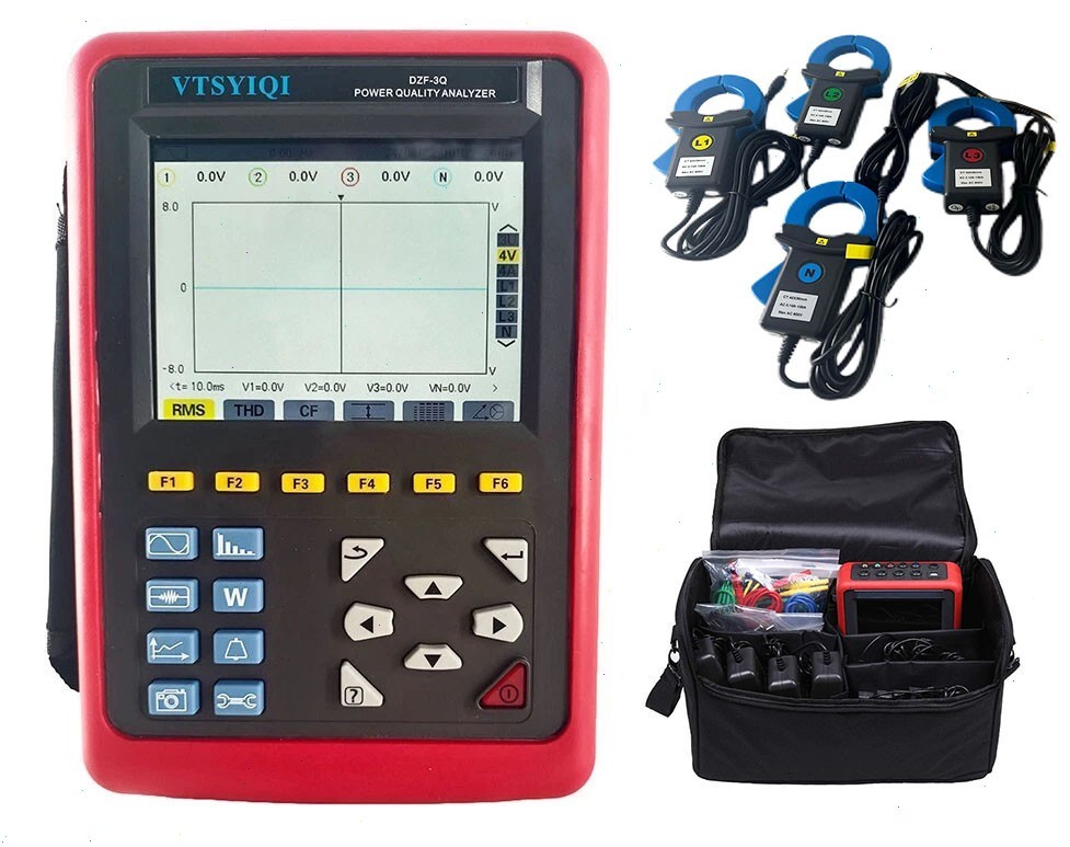 Power Quality Analyzer with Trend Chart Recording and Storing Function 0.10~100A