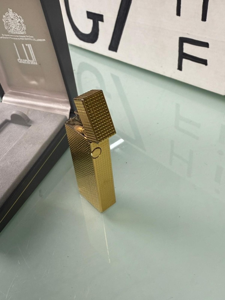 DUNHILL ROLLAGAS TONE POCKET LIGHTER GOLD