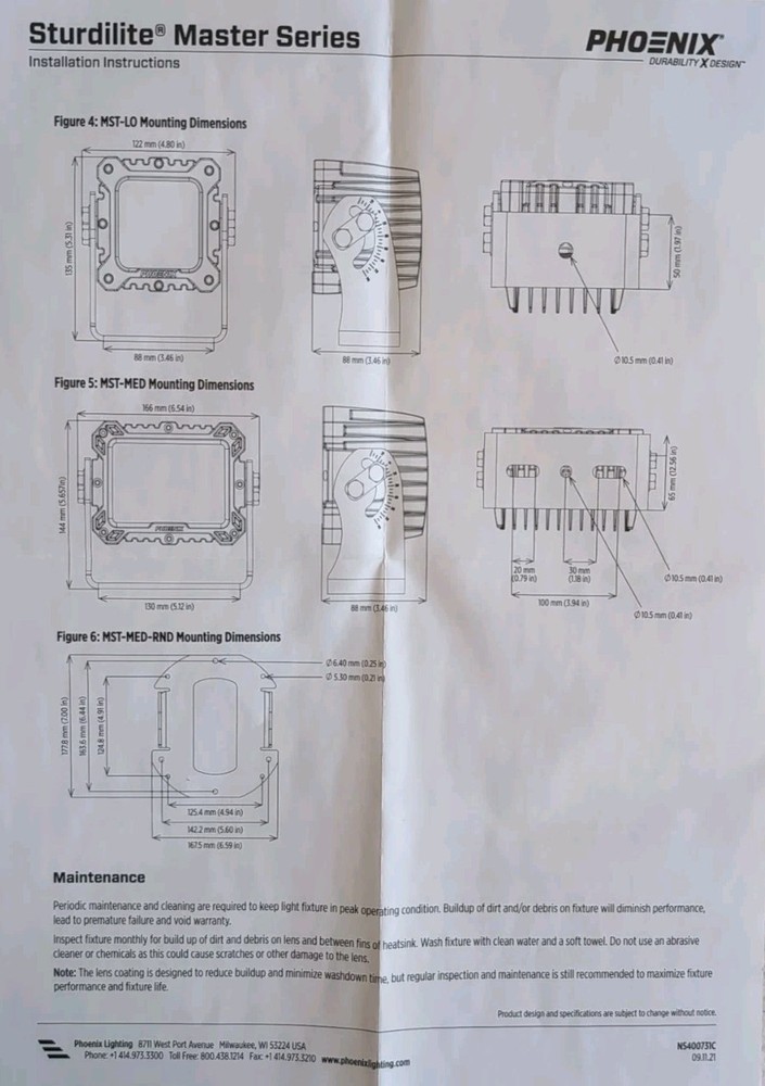 Phoenix Lighting Sturdilite Master Series Medium Floodlight 12-48V 48W