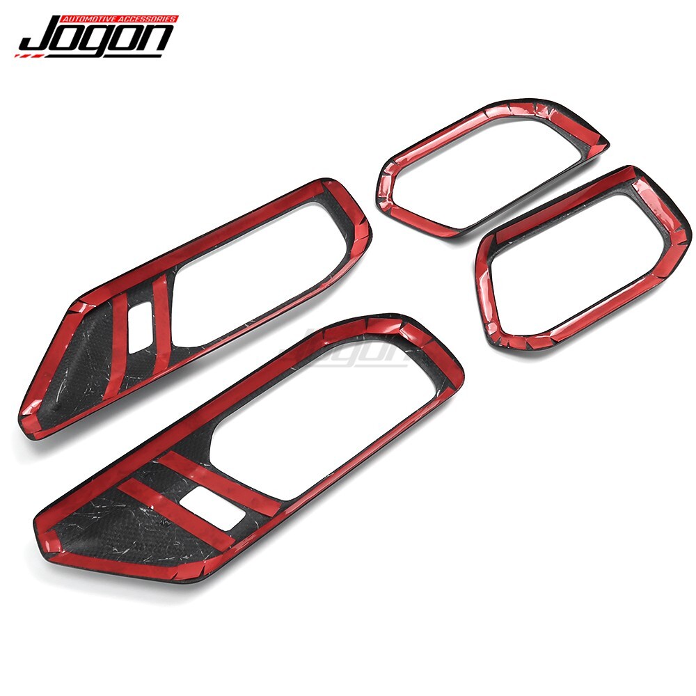 Real Matte Carbon Inner Door Bowl Handle Trim Panel For Ford Bronco 2021+ Raptor