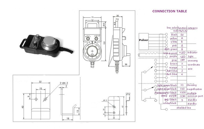 Universal CNC Wireless Handwheel Handheld Pulse Generator Woodworking Engraver