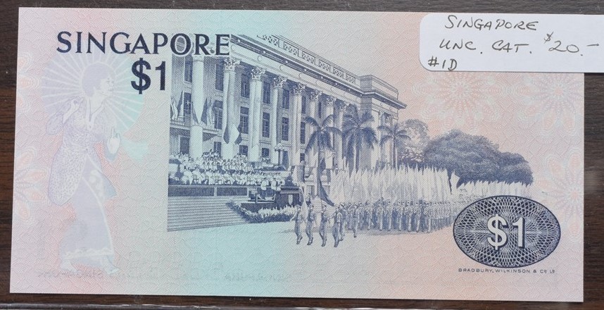 Singapore $1 Note - UNC - CAT $20