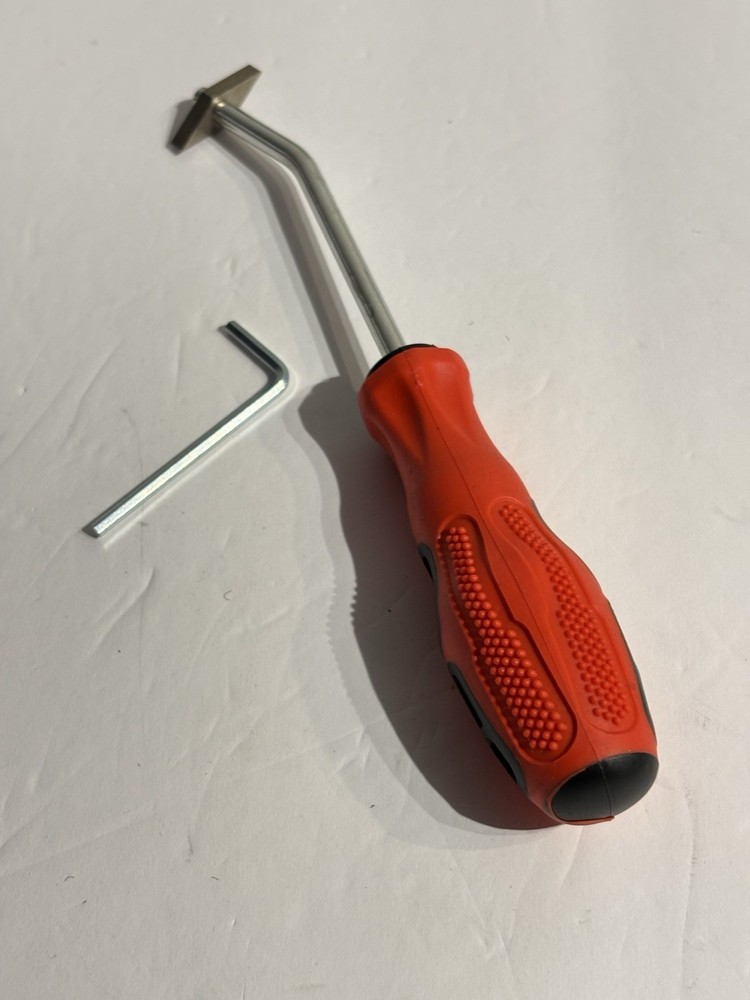 Grout Removal Tool with Angled Handle & Replaceable Carbide Tips + Allen Key